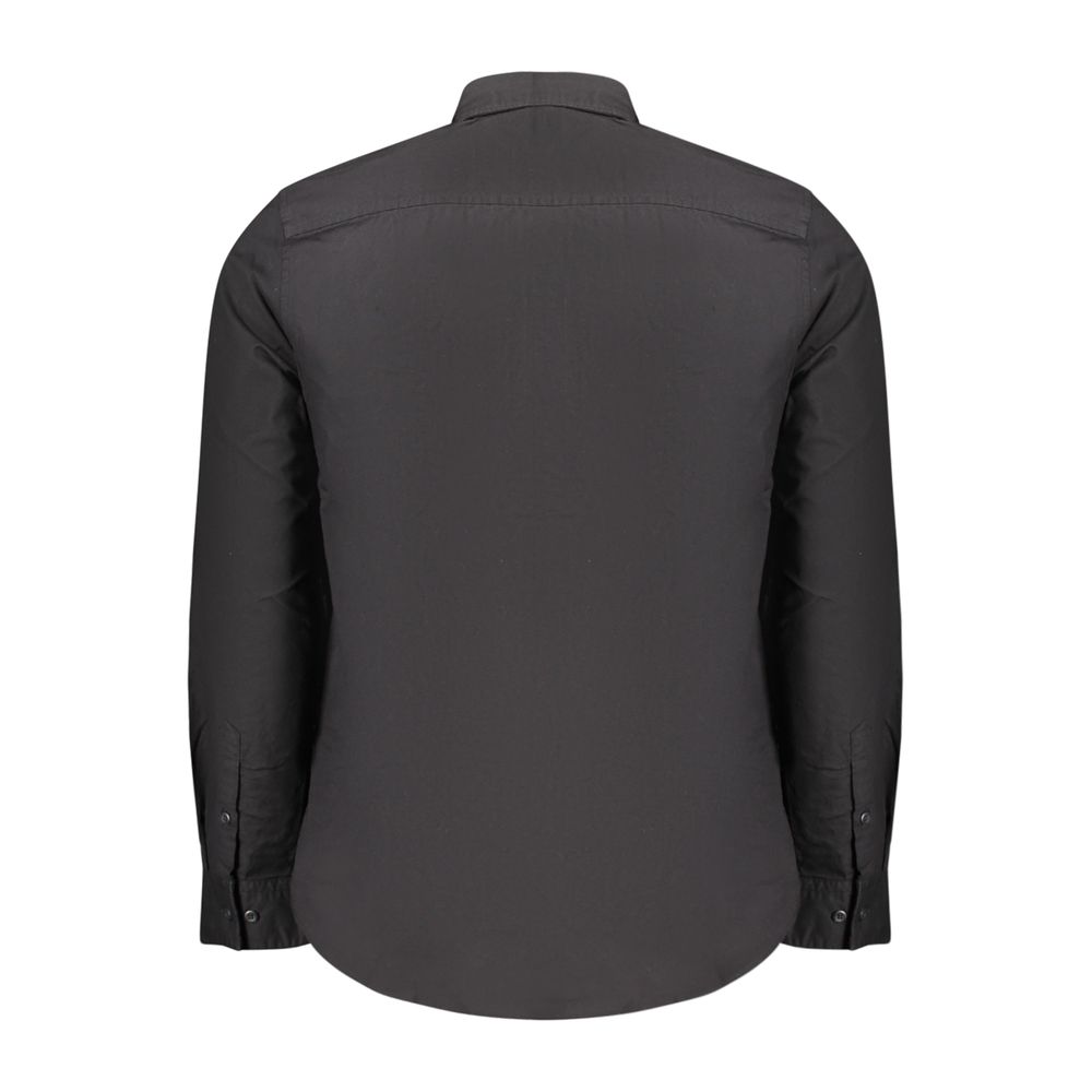 Black Cotton Men Shirt