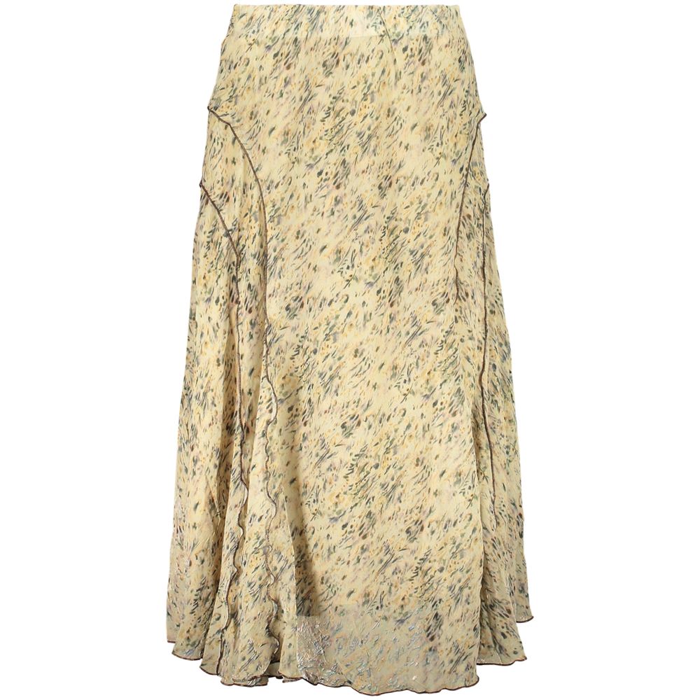 Beige Polyester Women's Skirt