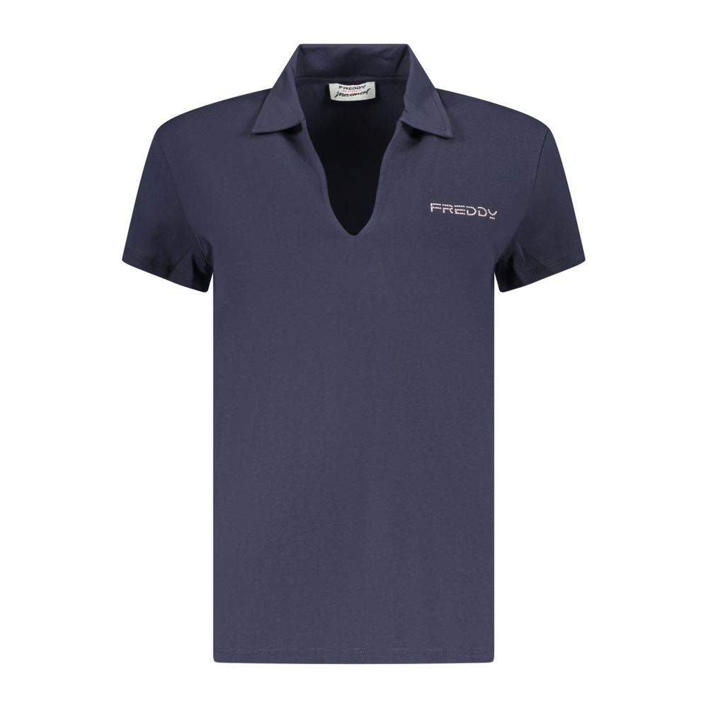 Blue Cotton Women's T-Shirt
