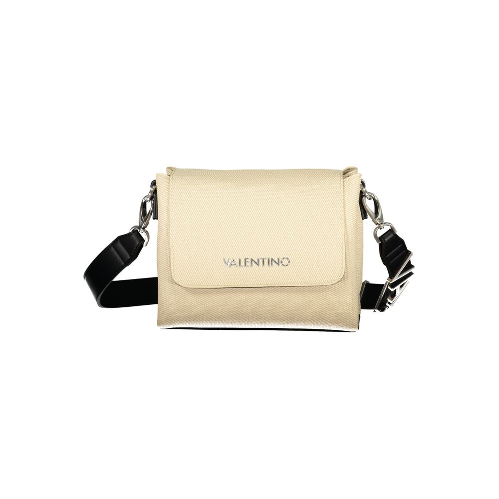 Beige Polyurethane Womens Bag