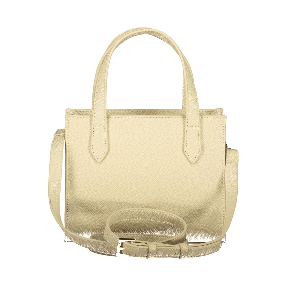 Beige Polyurethane Women's Bag