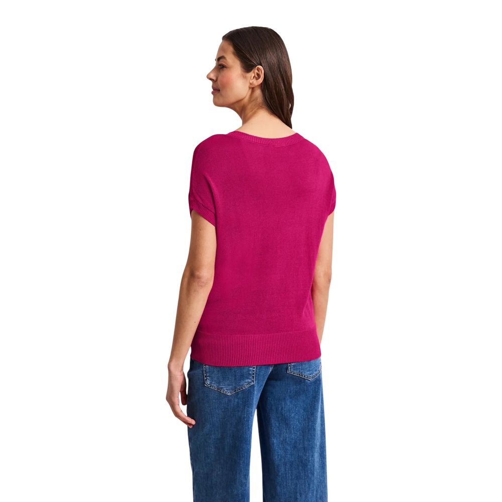 Pink Viscose Sleeveles Sweater