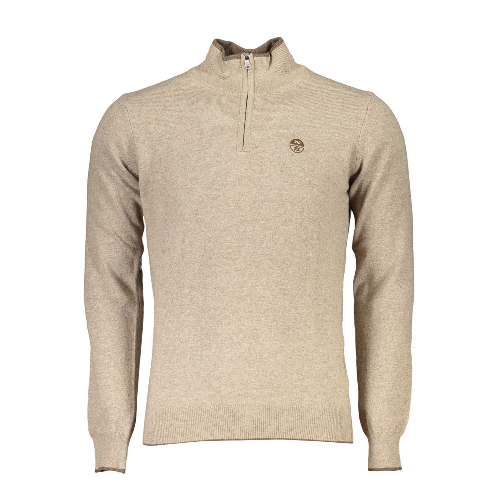 Beige Fabric Men's Sweater