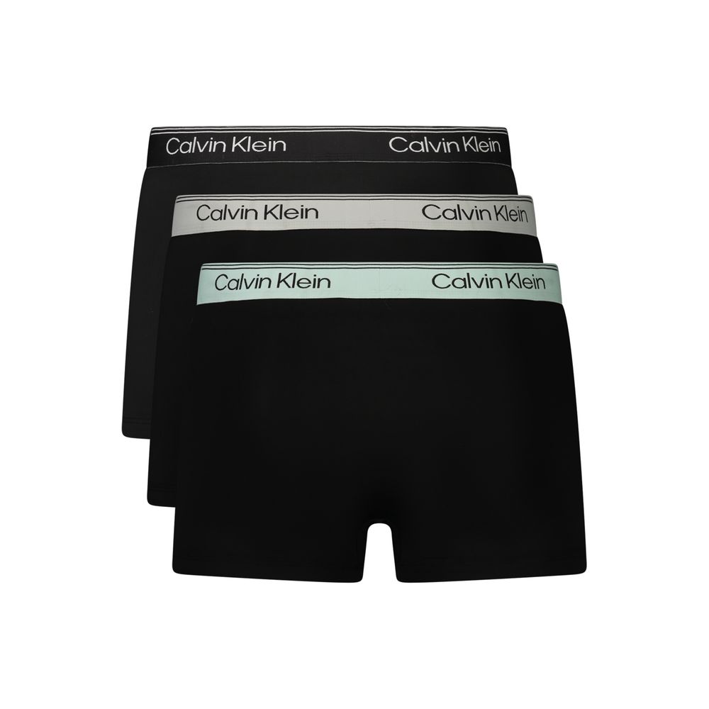 Black Polyester Men's Boxer