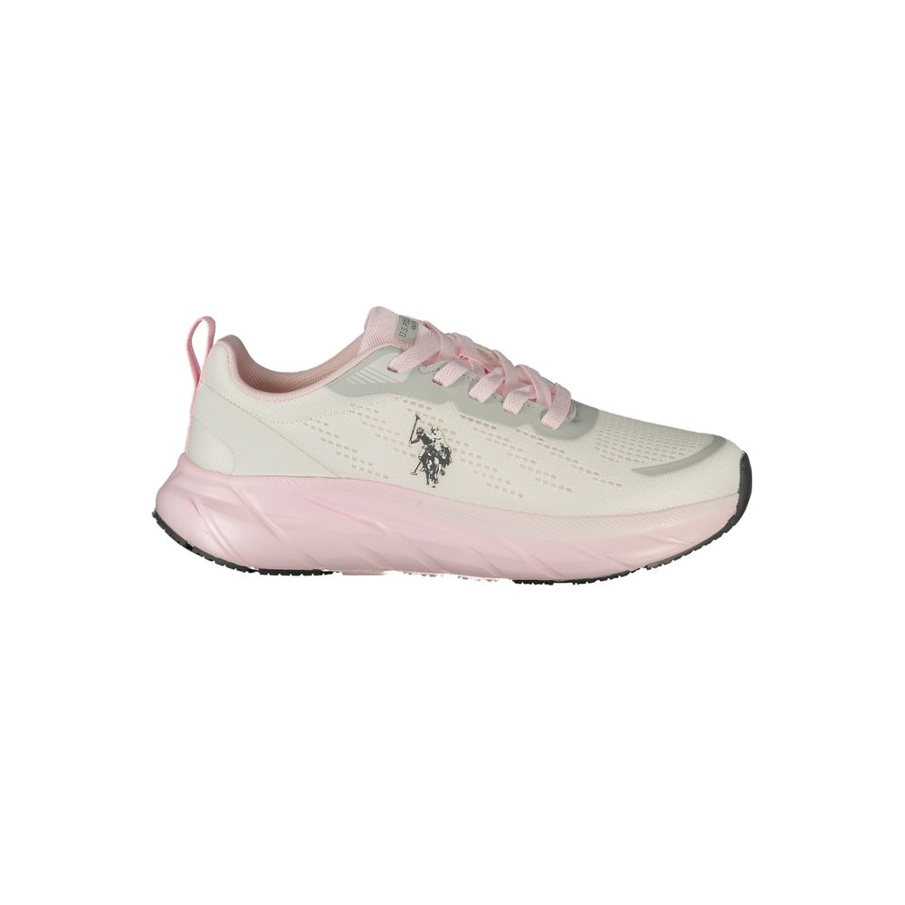 White Polyurethane Women's Sneaker
