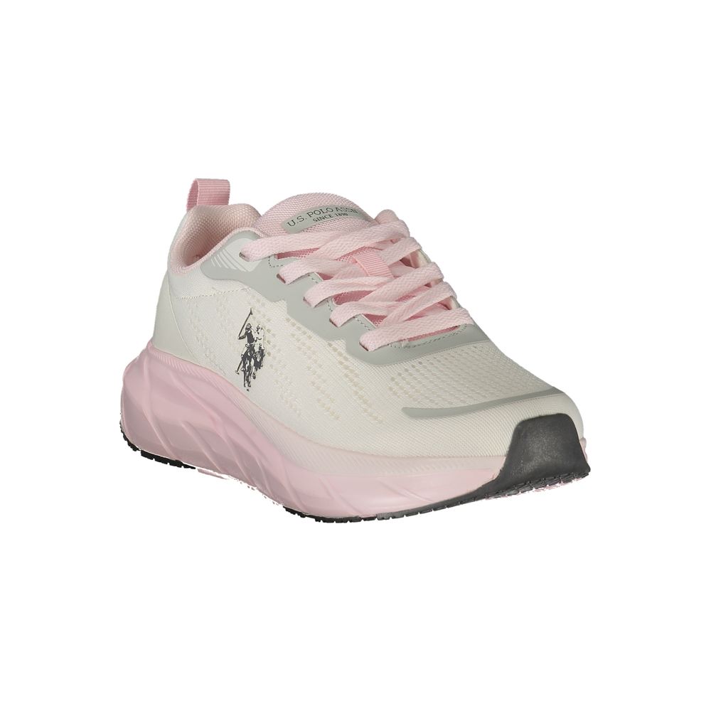 White Polyurethane Women's Sneaker