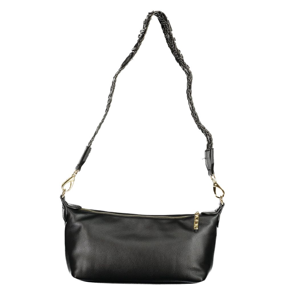 Nero Polyurethane Women's Bag with Adjustable Shoulder Strap