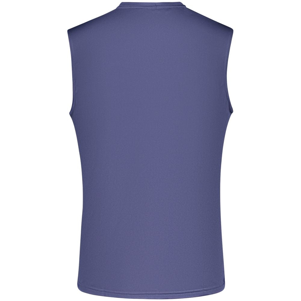Blue Polyester Men's Tank