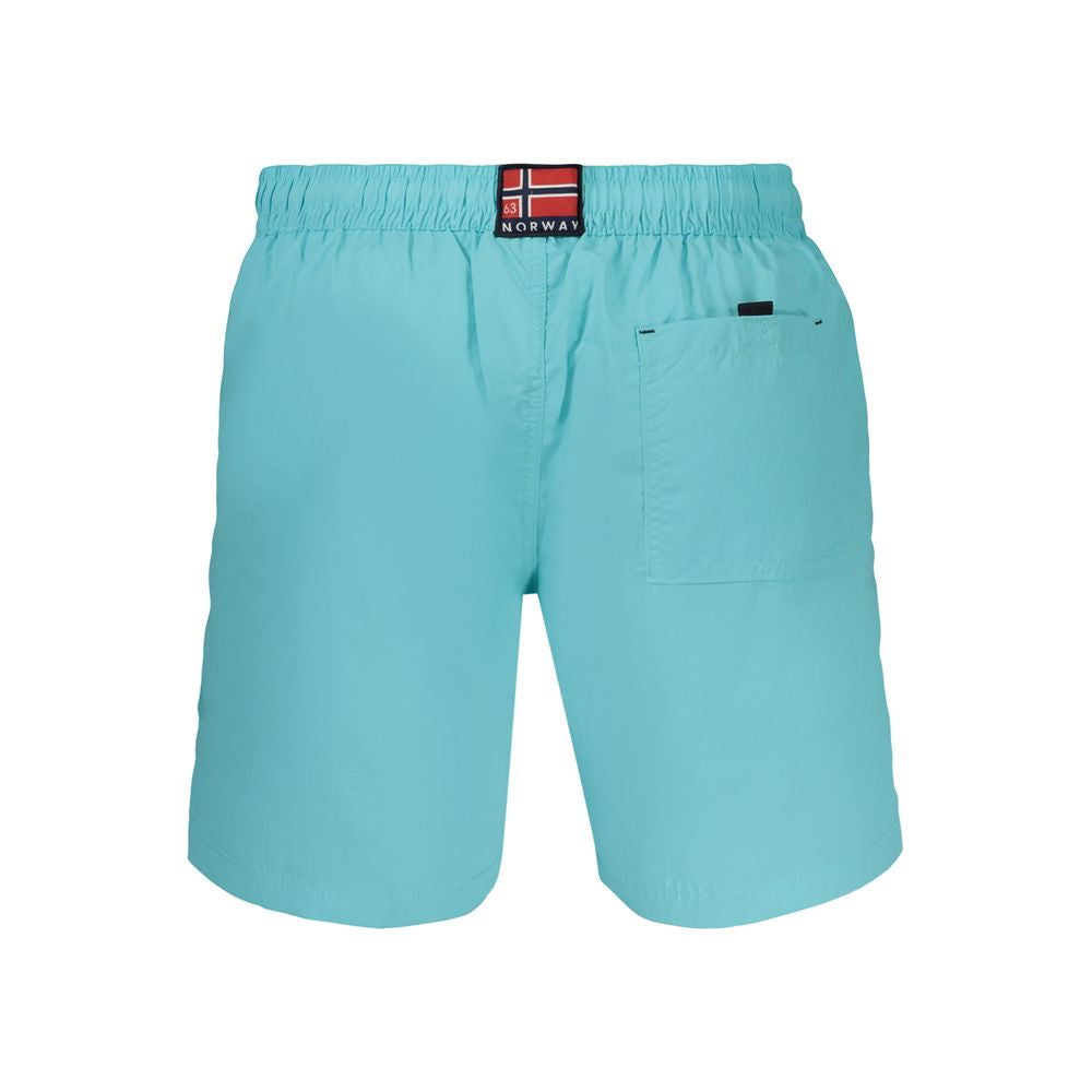 Azzurro Polyester Men's Swimwear