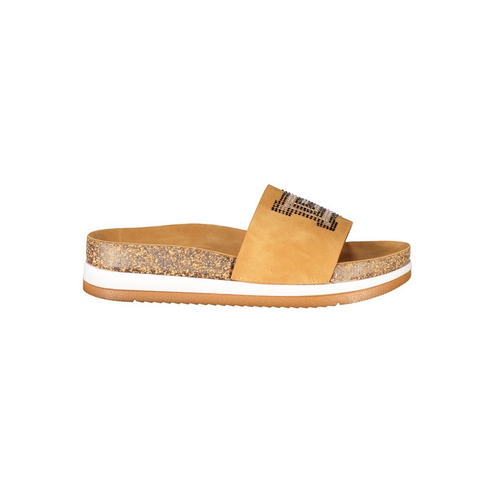 Brown Polyurethane Women's Slipper