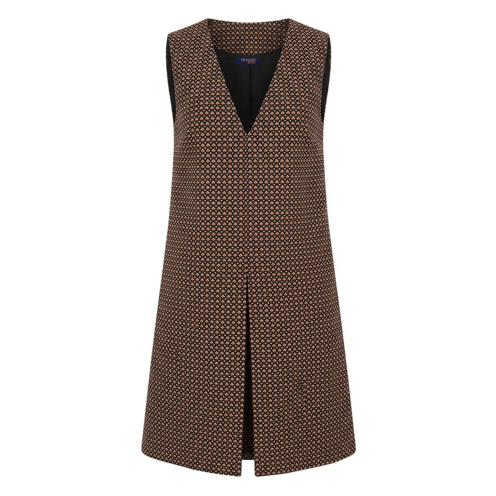Beige Polyester Women Dress