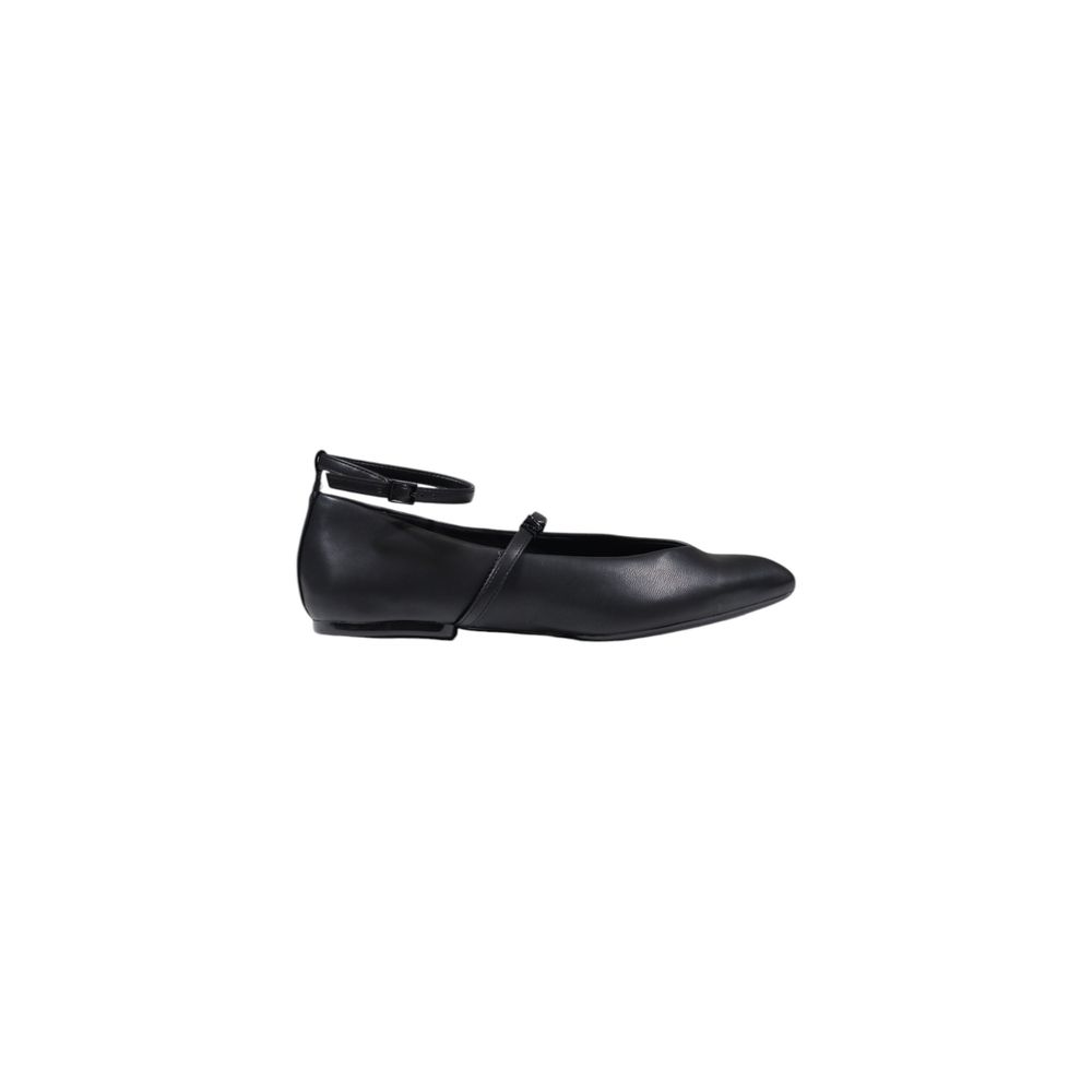 Black Polyester Platform Pumps