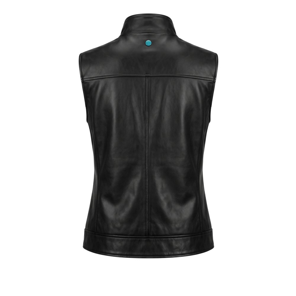 Black Polyester Women Jacket