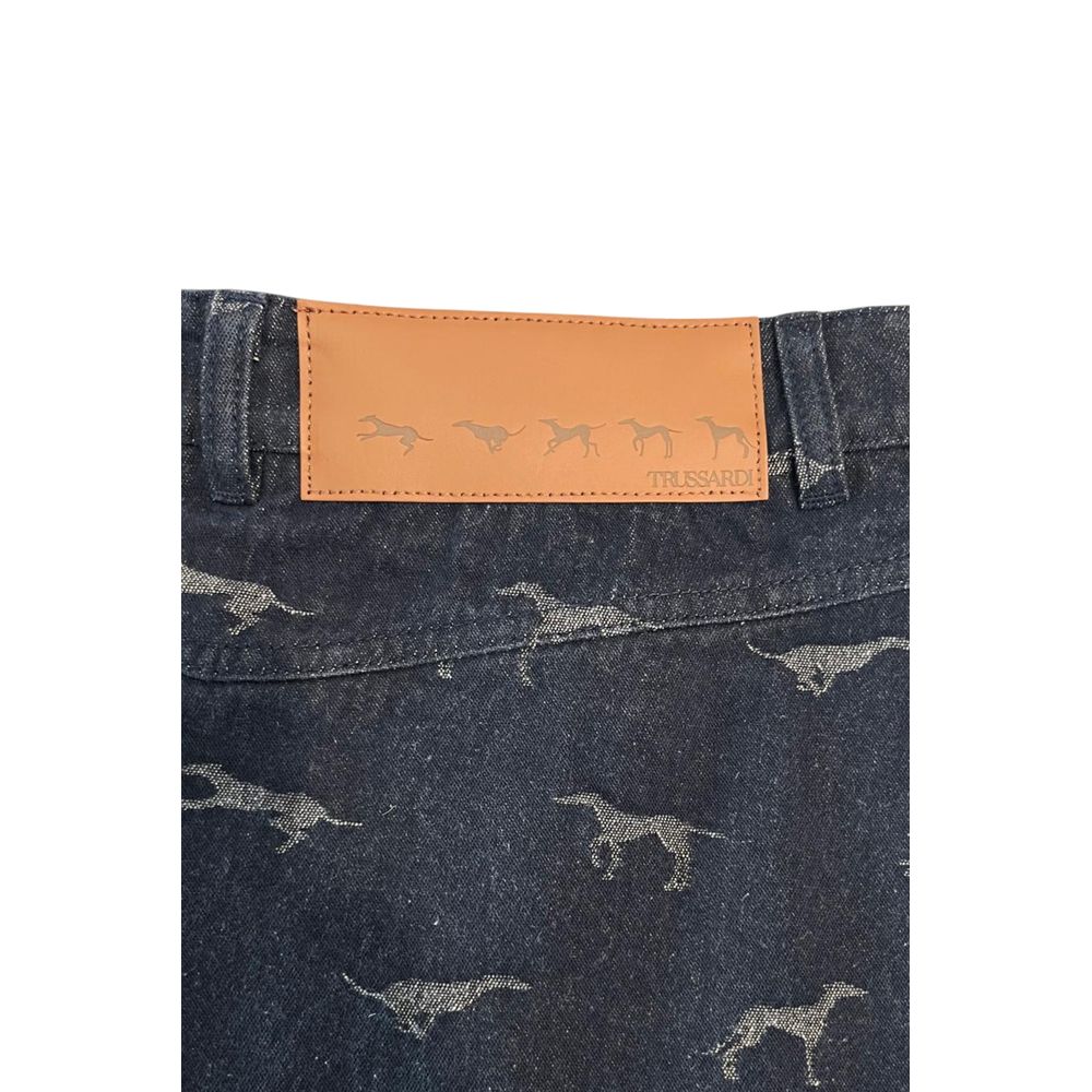 Blue Cotton Women Skirt