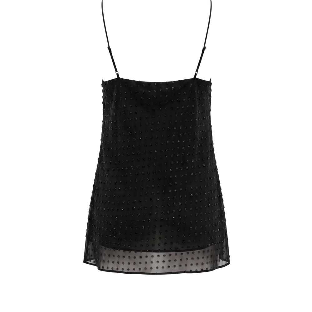 Black Polyester Women Tank