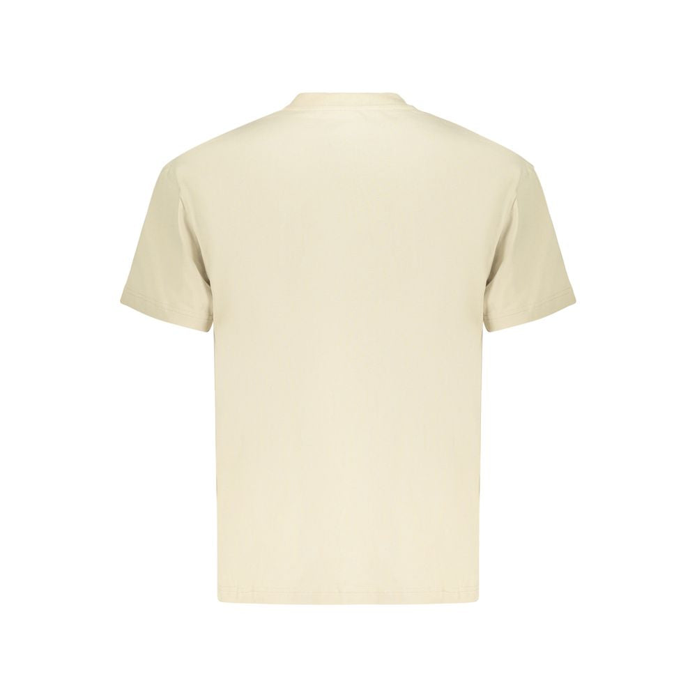 Beige Cotton Mens T-Shirt