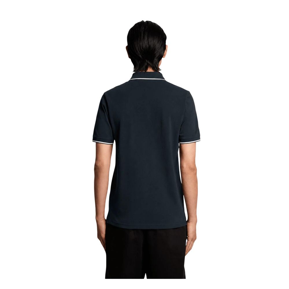 Blue Cotton Polo Shirt