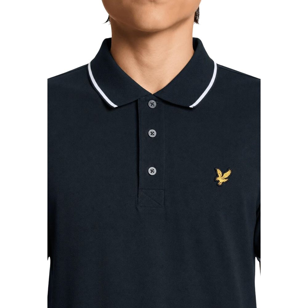Blue Cotton Polo Shirt