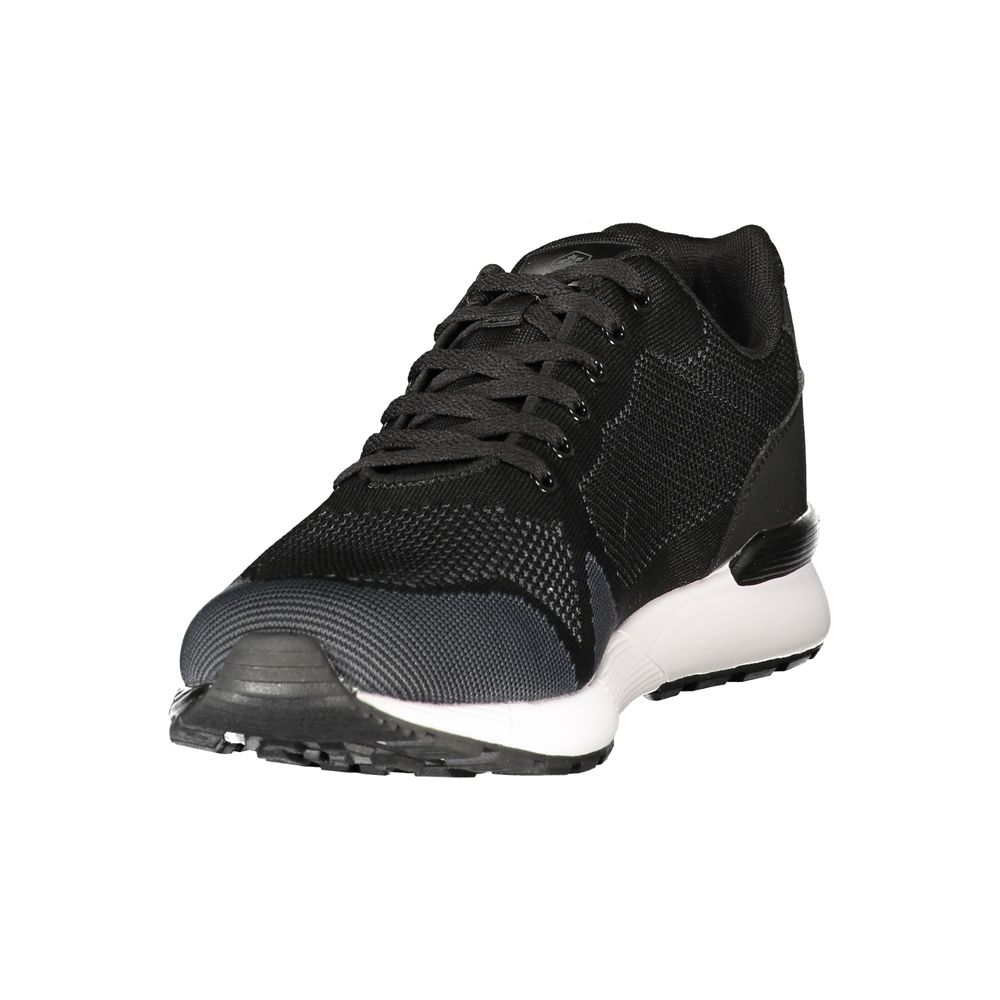 Black Polyester Men's Sneaker
