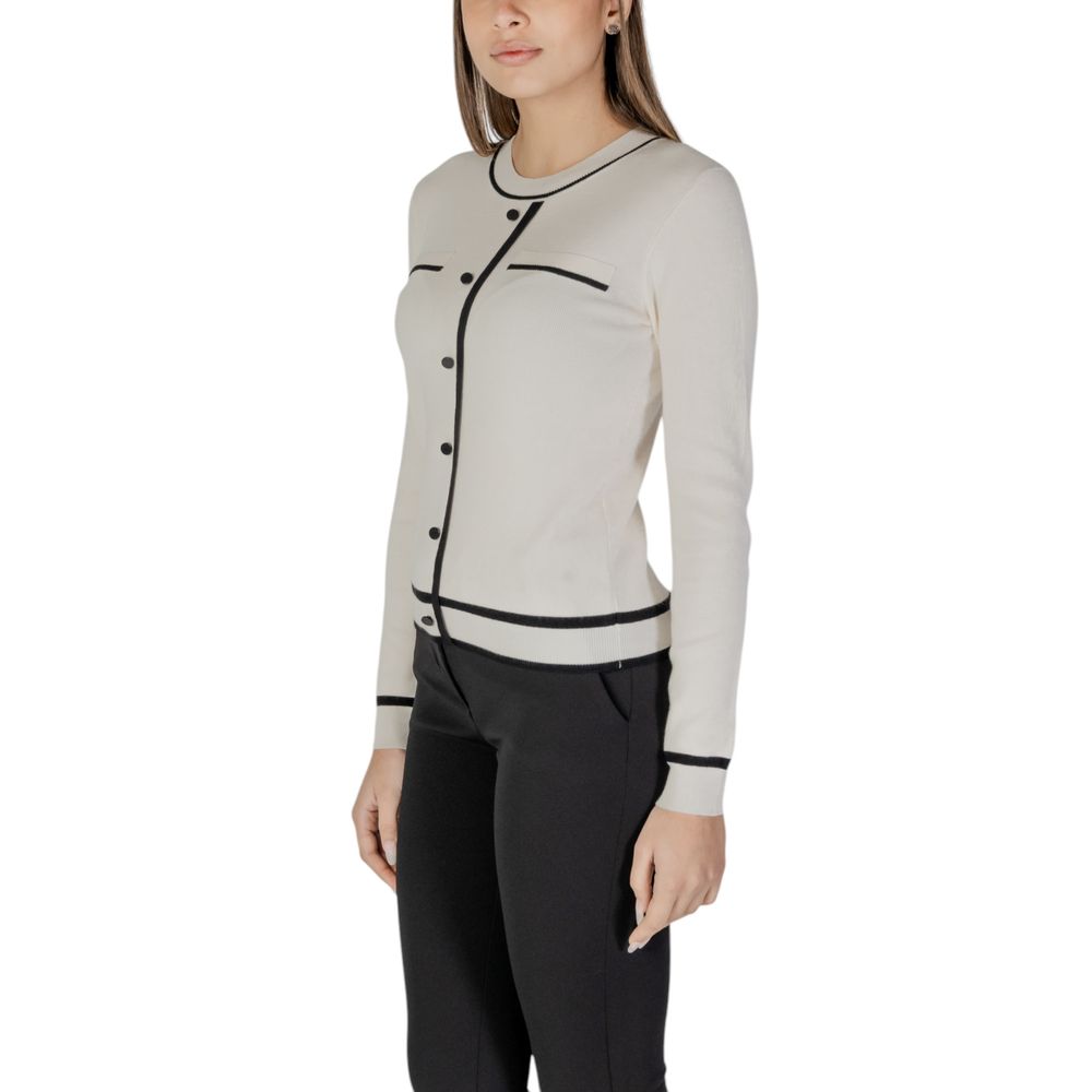 Cream Viscose Cardigan