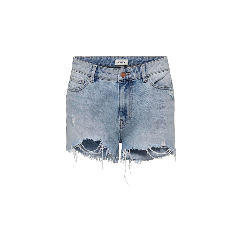 Light Blue Cotton Shorts