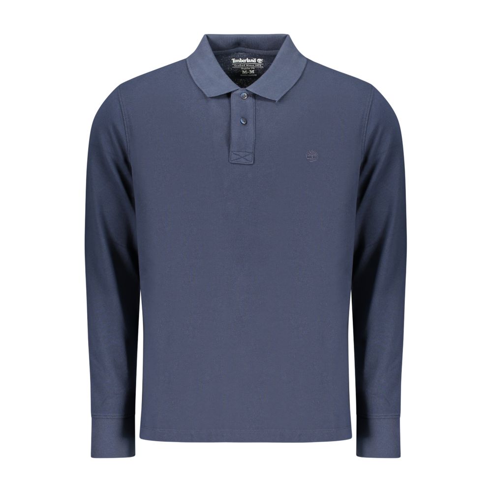 Blue Cotton Men's Polo Shirt