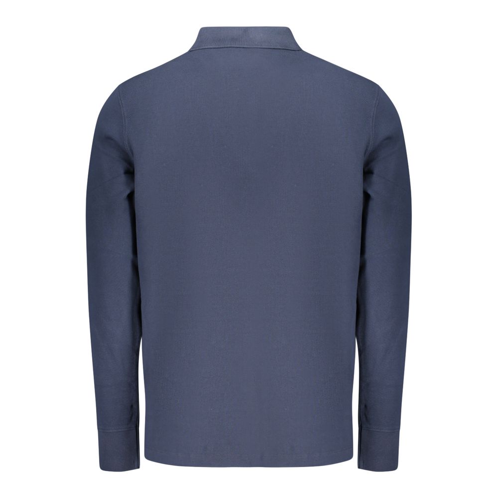 Blue Cotton Men's Polo Shirt