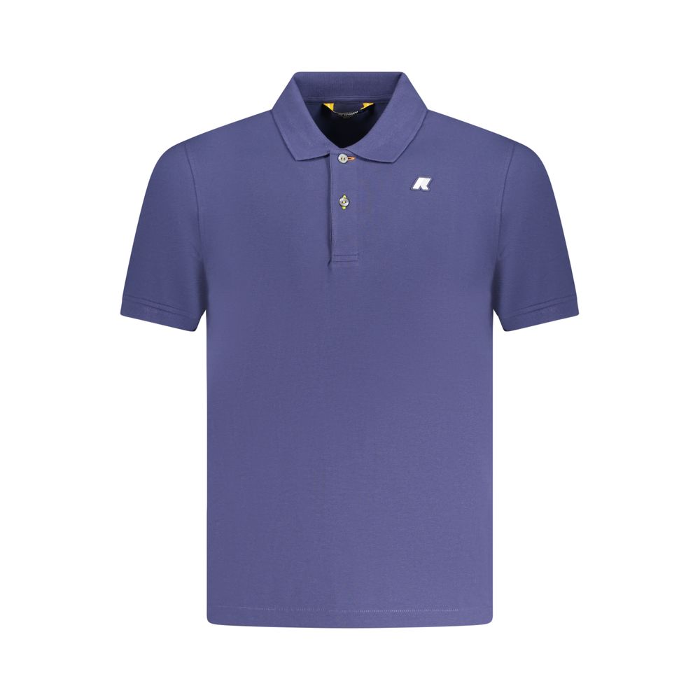 Blue Cotton Men's Polo Shirt