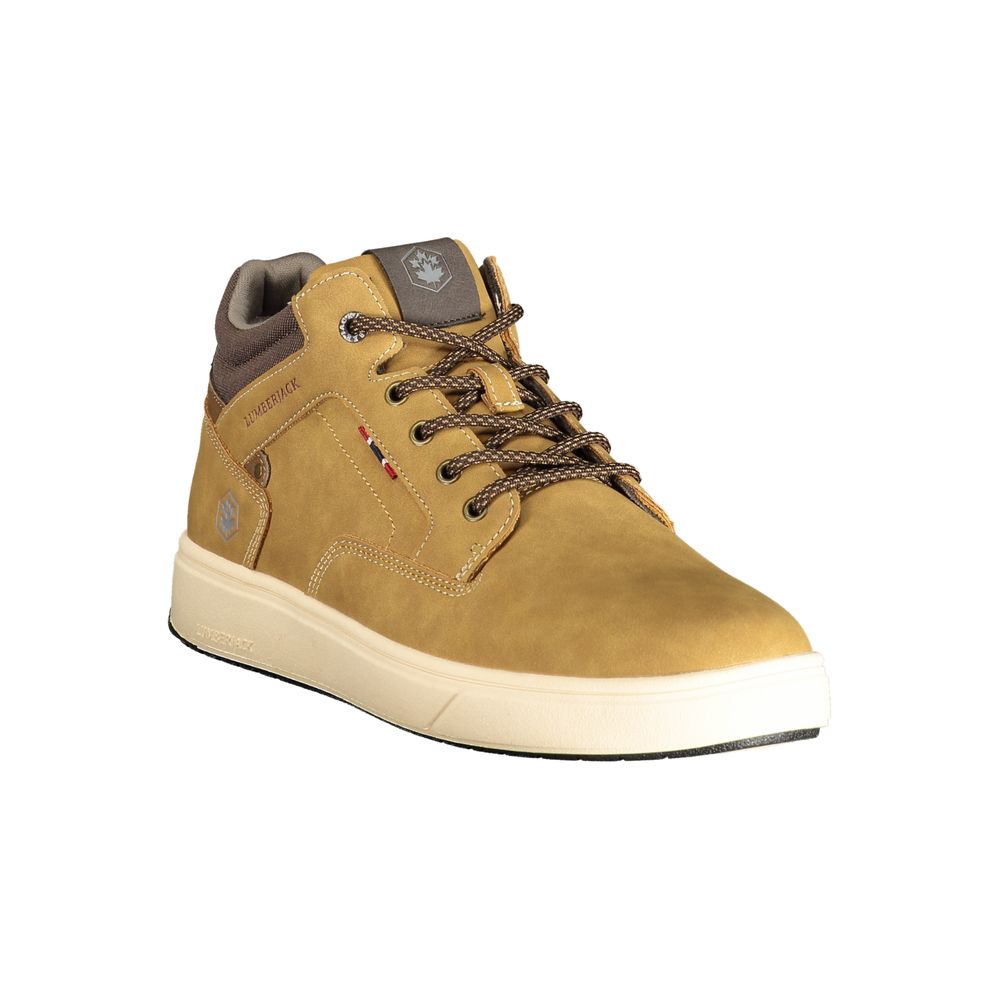 Brown Polyurethane Men's Sneaker