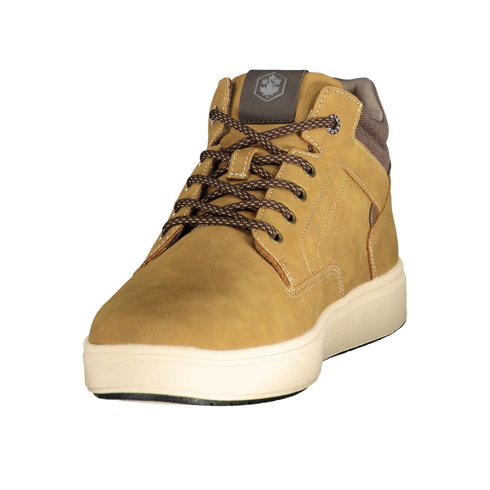Brown Polyurethane Men's Sneaker