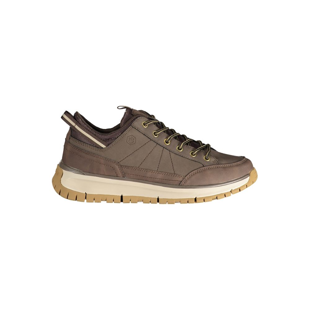 Brown Polyurethane Men's Sneaker