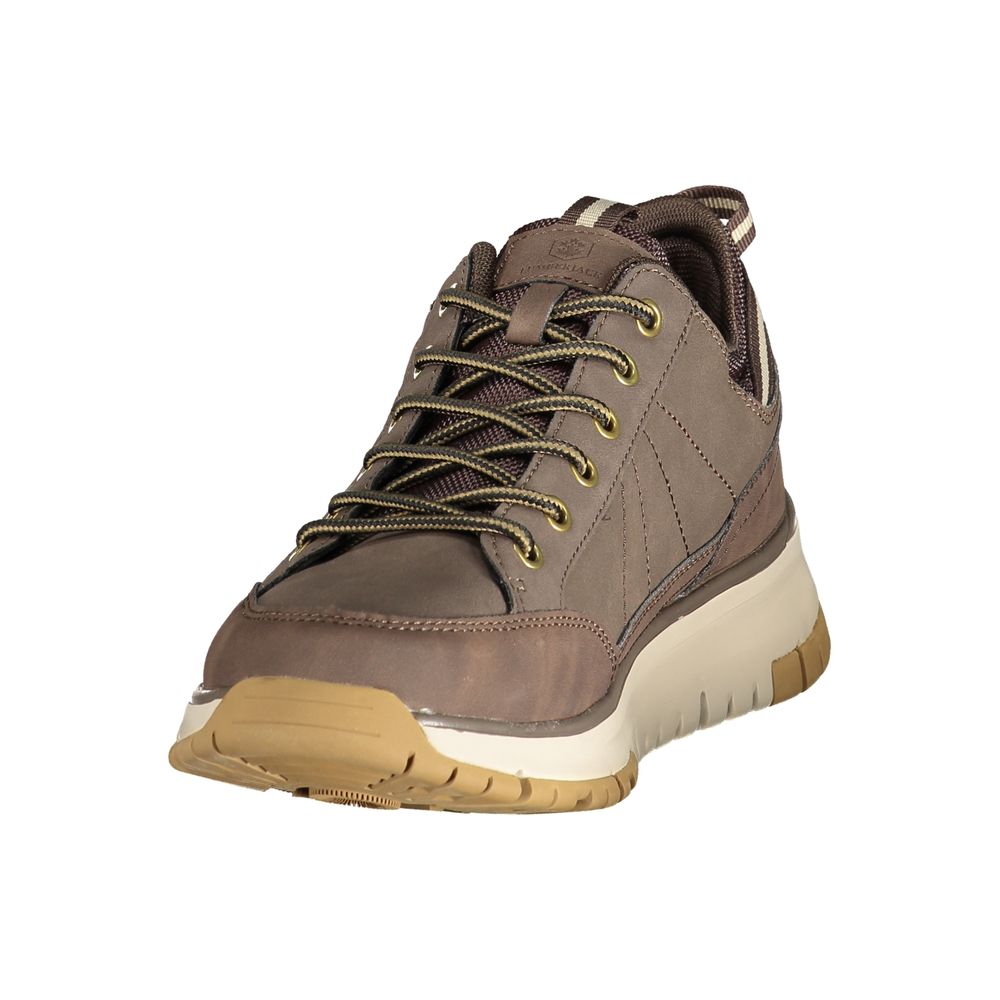 Brown Polyurethane Men's Sneaker