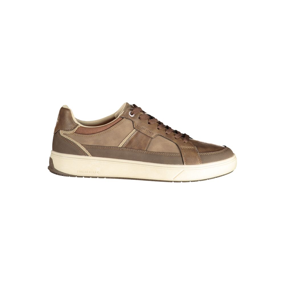 Brown Polyester Mens Sneaker
