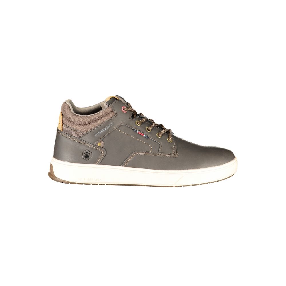 Brown Polyurethane Men's Sneaker