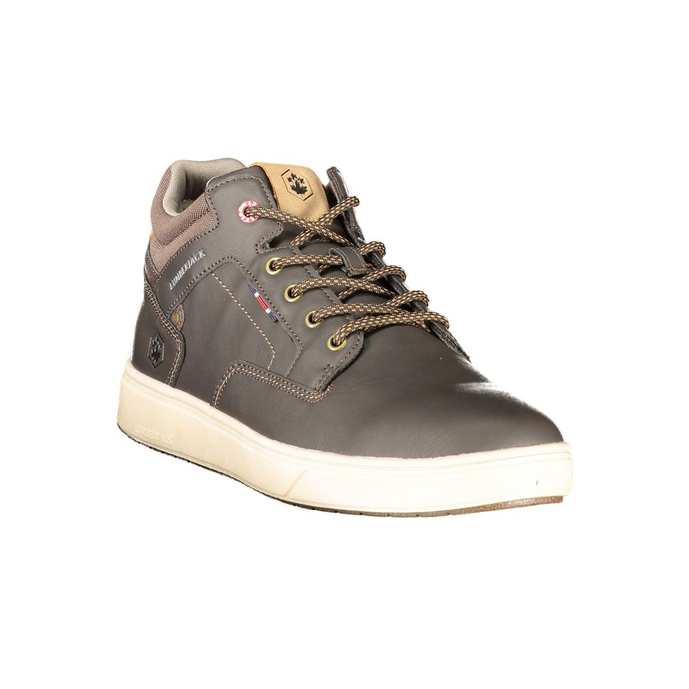 Brown Polyurethane Men's Sneaker