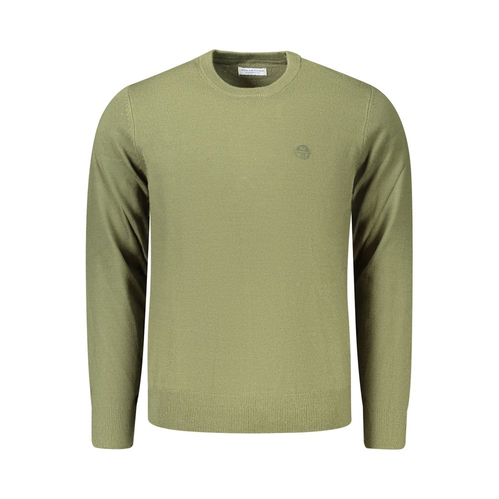 Green Acrylic Men's Sweater