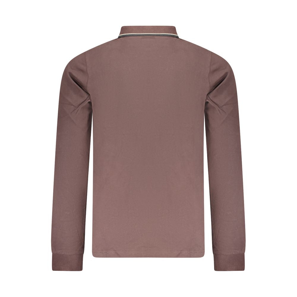 Brown Cotton Mens Polo