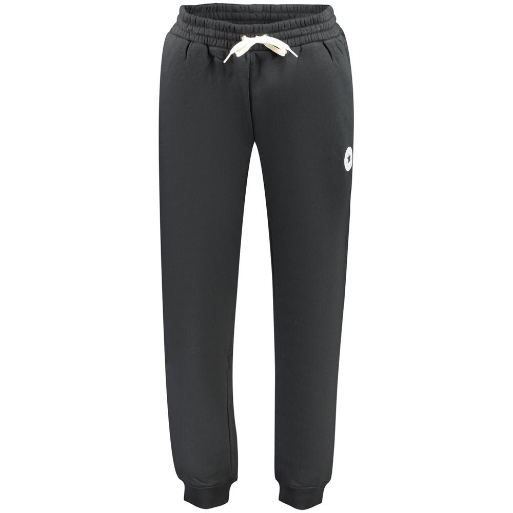 Black Cotton Athletic Pants