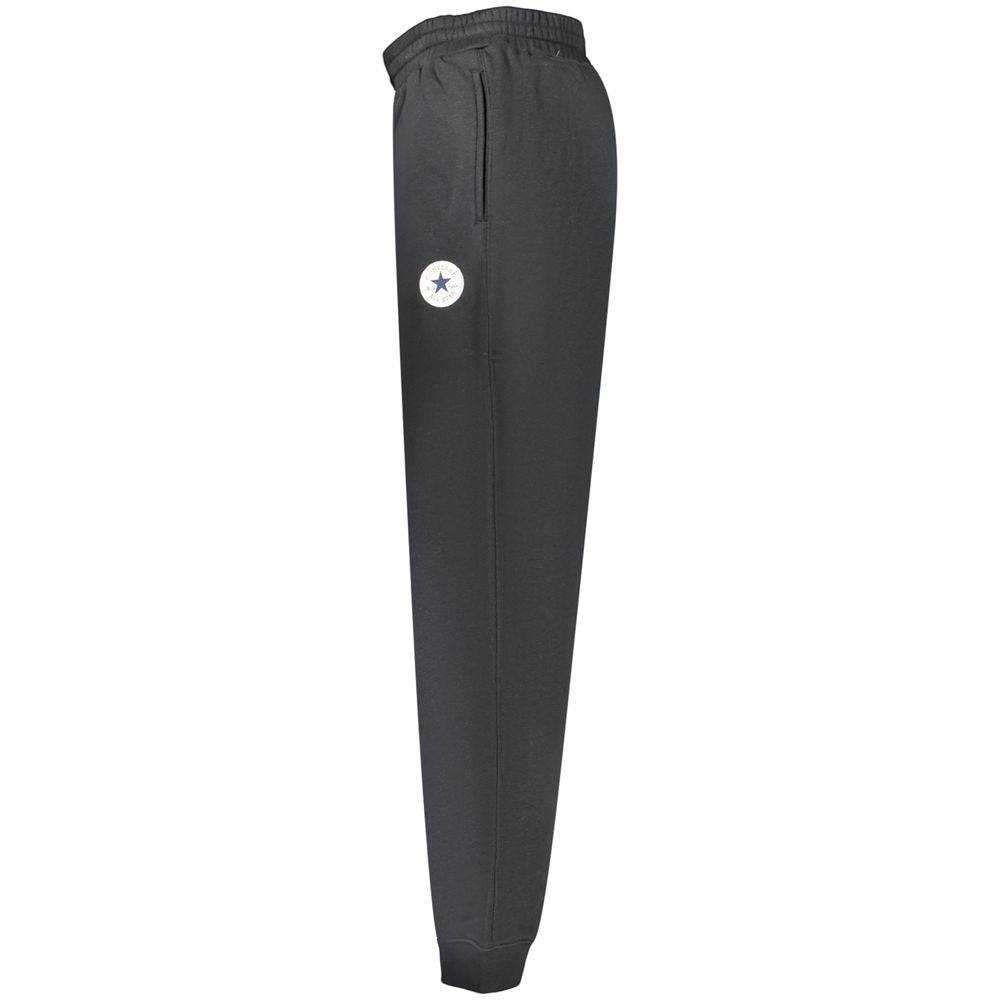 Black Cotton Athletic Pants