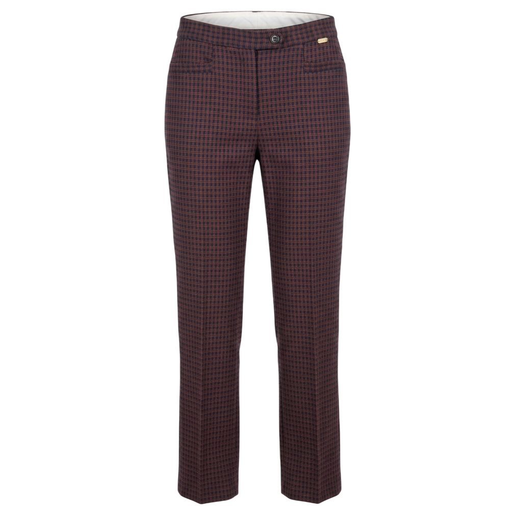 Red Polyester Women Pant