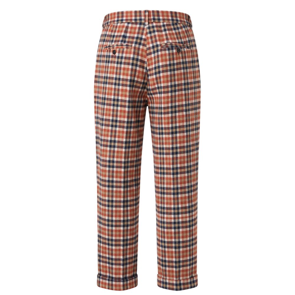Orange Wool Women Pants