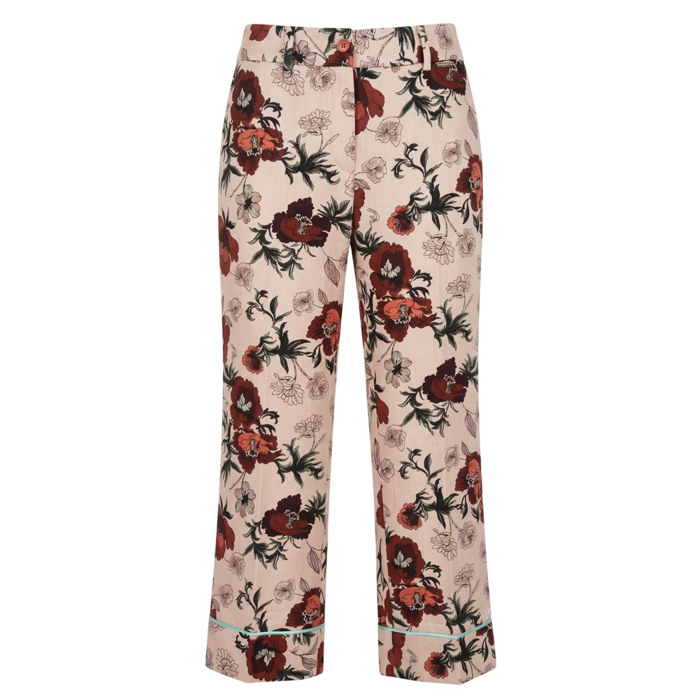 Pink Cotton Women Pant