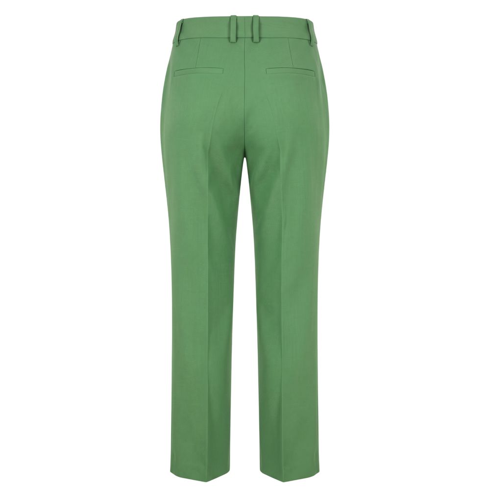 Green Polyester Women Pants