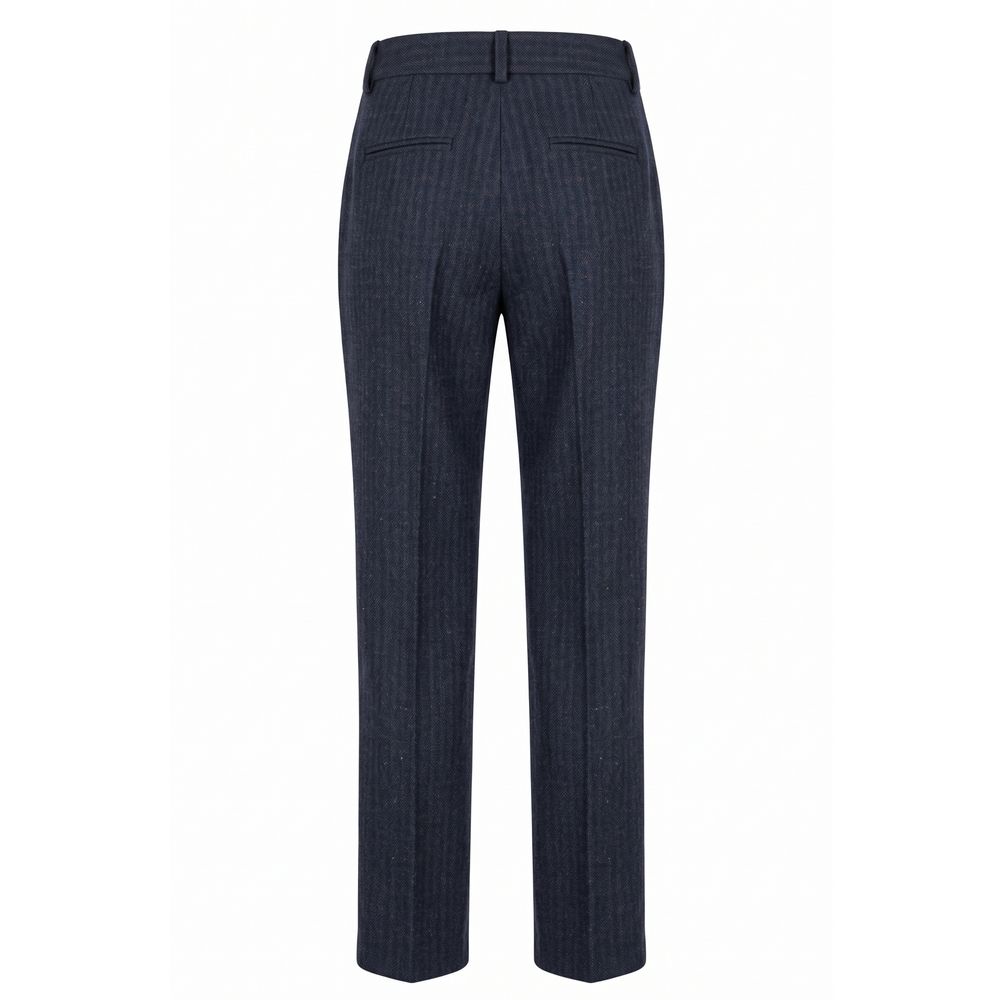 Blue Cotton Womens Pant