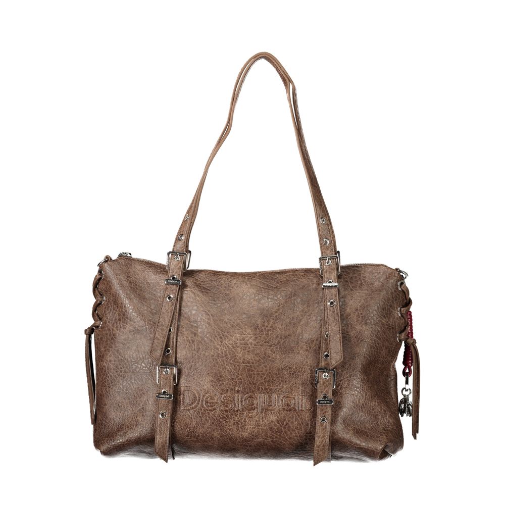 Brown Polyurethane Womens Bag
