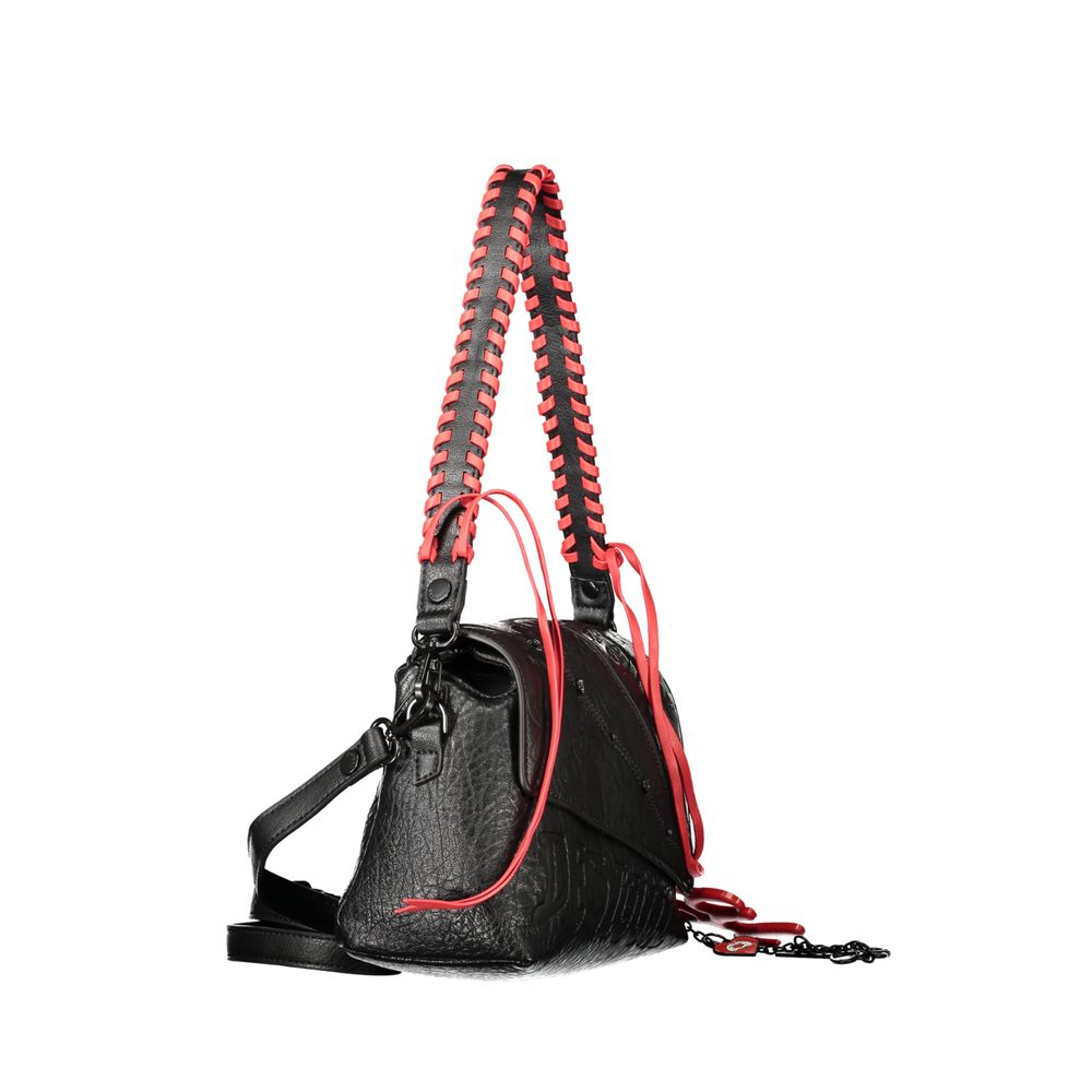 Black Polyurethane Women Bag