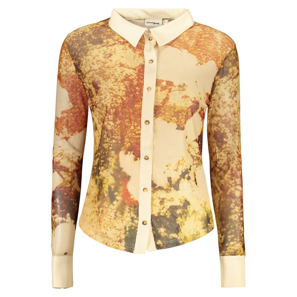 Beige Polyester Female Shirt