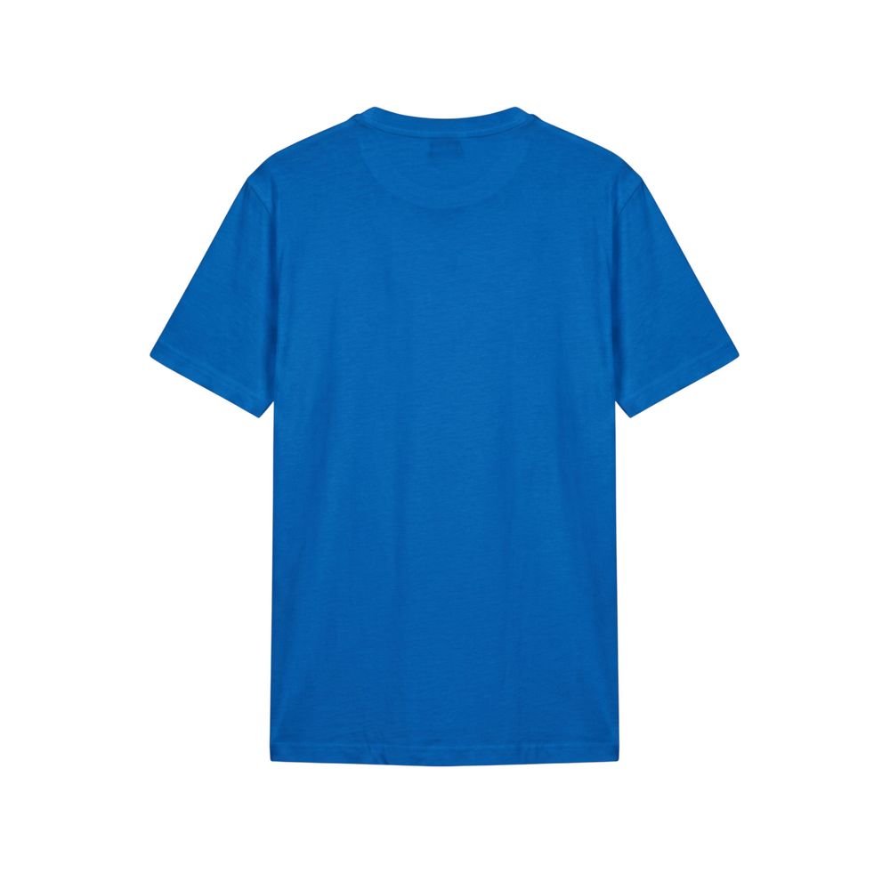 Blue Cotton Men T-Shirt