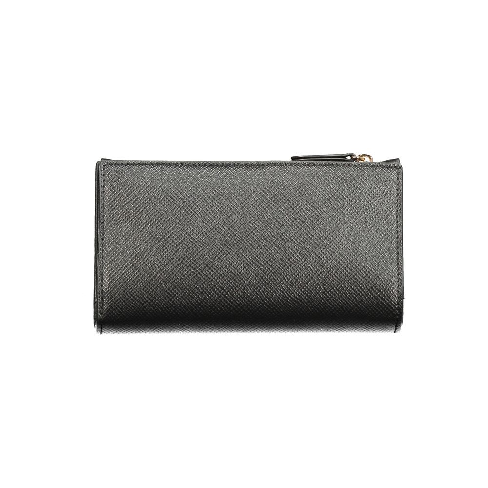Black Polyurethane Women's Wallet