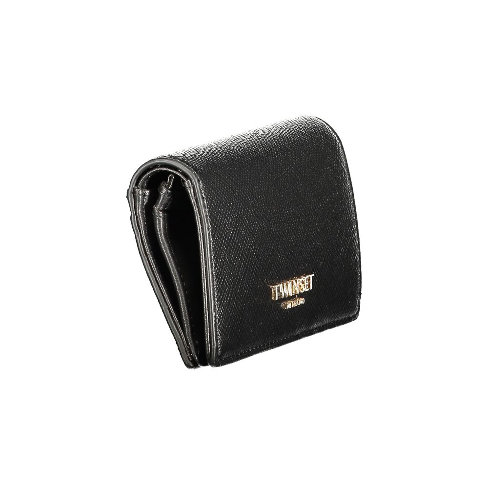 Black Polyurethane Women's Wallet